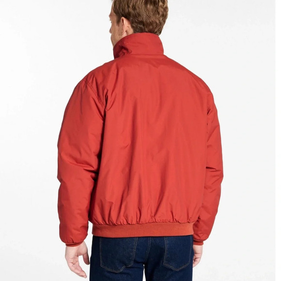 LL Bean Men's Warm-Up Jacket, Flannel Lined workwear water and wind resistant - Picture 9 of 15